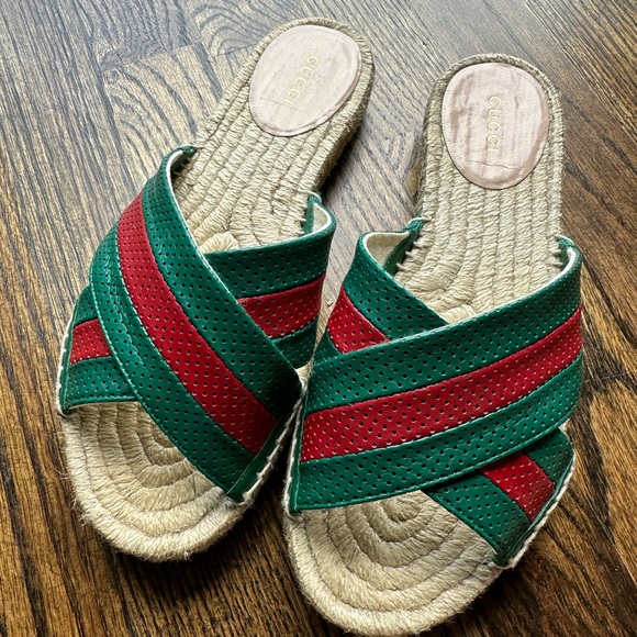 Gucci espadrille sandals 7.5 - Picture 2 of 9